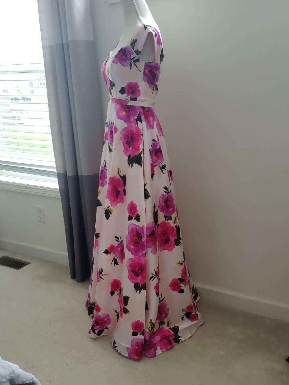 City Studio Shoulder Off Floral Ball Gown Y2K Cottagecore Romantic Chic Prom - Picture 4 of 16